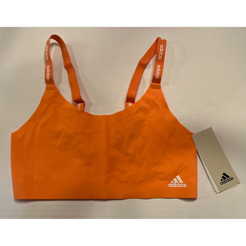 Adidas SLo W/Rem C Sports Bra Coral Fusion Size Medium Micro Cut Free